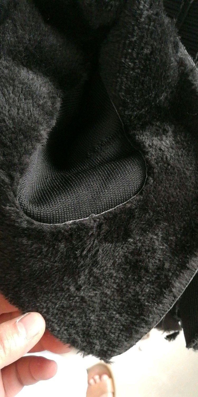 Fleece Breathable Ankle Boots Women Pointed Chunky Heel Knitted Stretch Boots