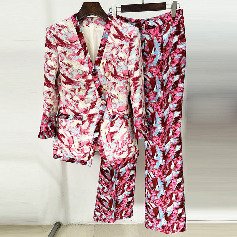 Multicolor Coat Trousers