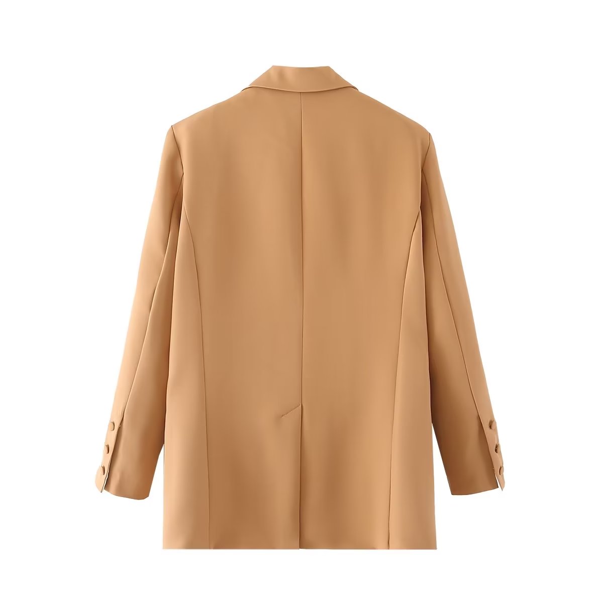 Autumn Office Collared Long Sleeve Loose Decorated Row Button Casual Blazer