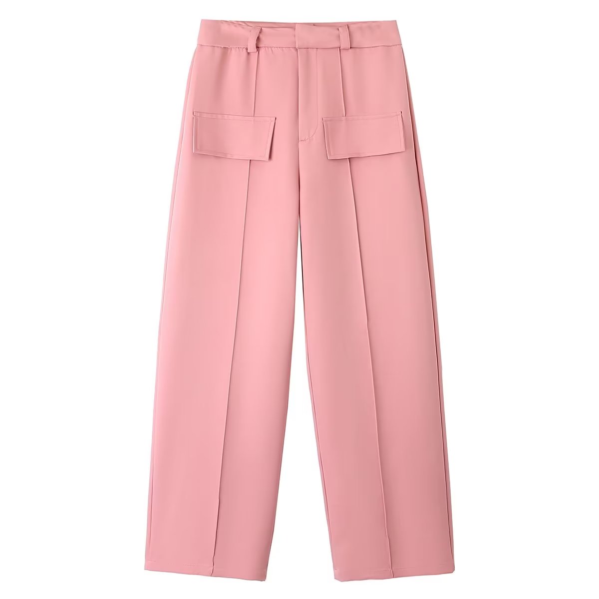 Spring Summer Women Solid Color Work Pant