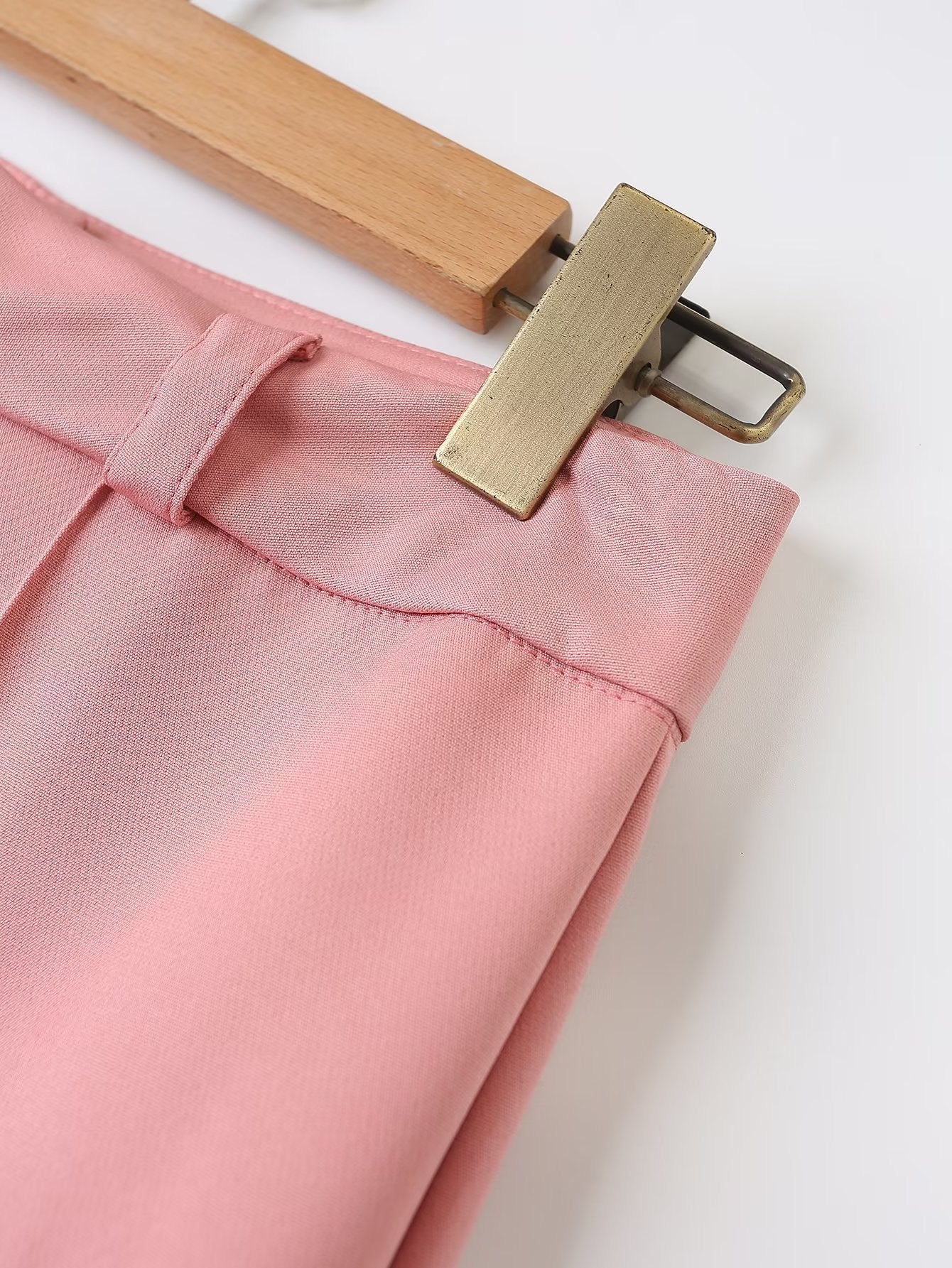 Spring Summer Women Solid Color Work Pant