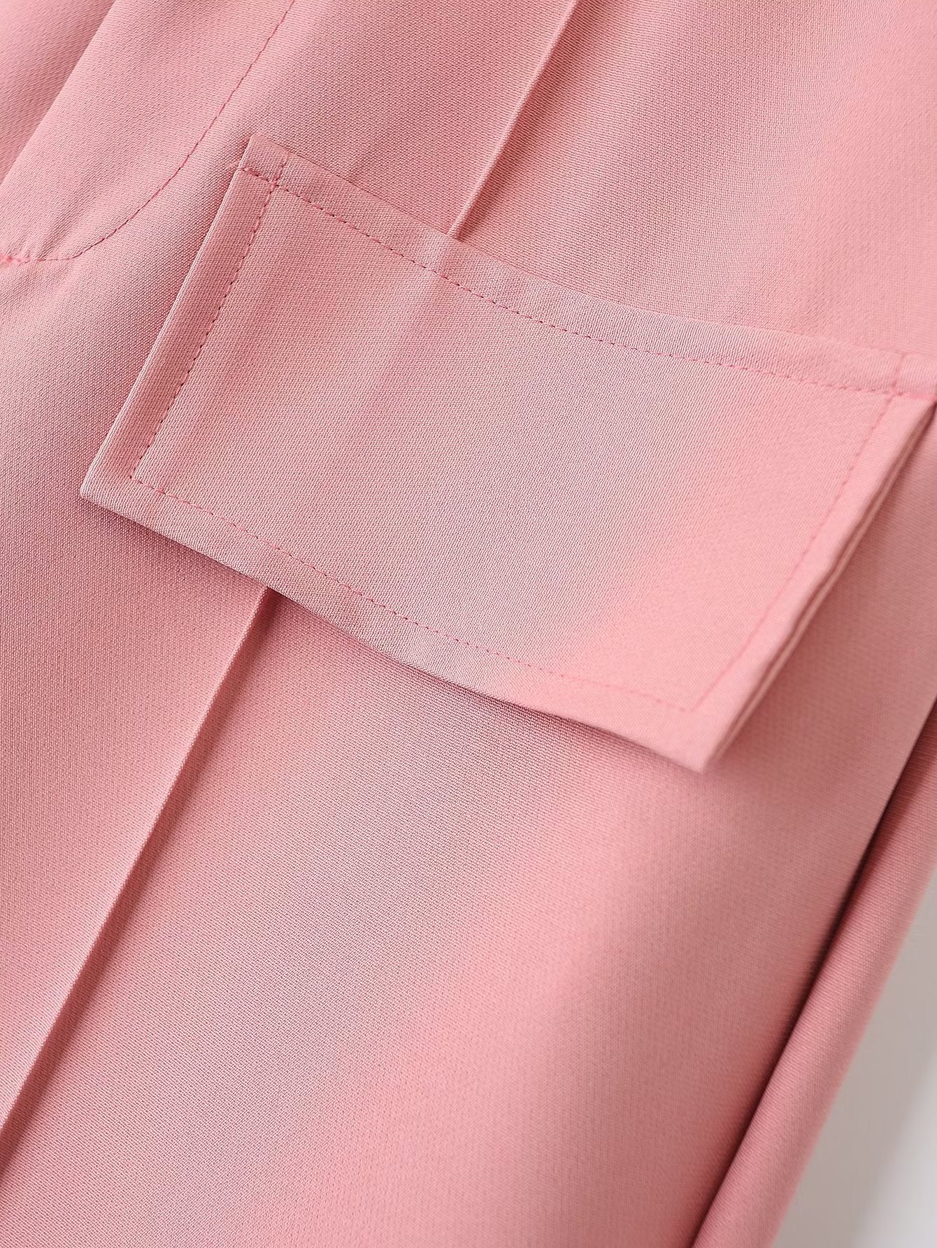 Spring Summer Women Solid Color Work Pant