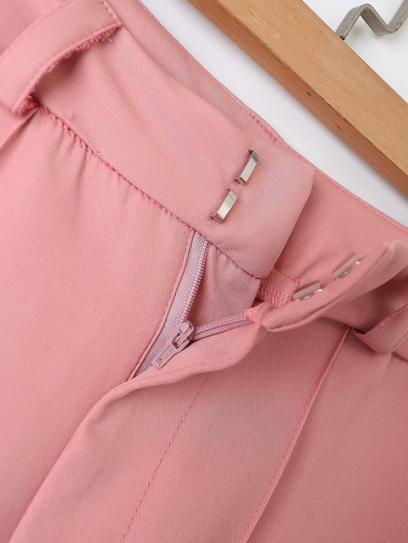 Spring Summer Women Solid Color Work Pant