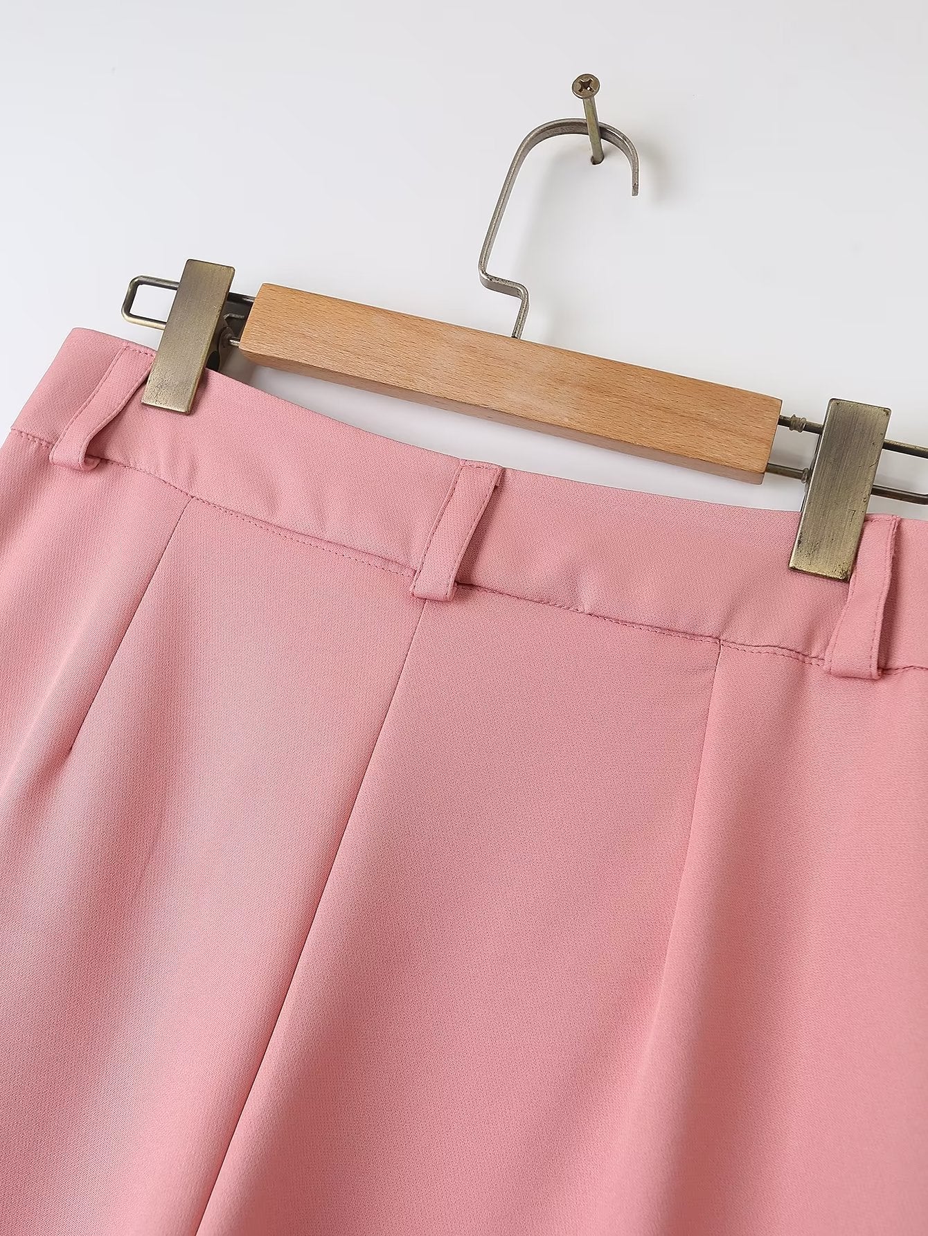 Spring Summer Women Solid Color Work Pant