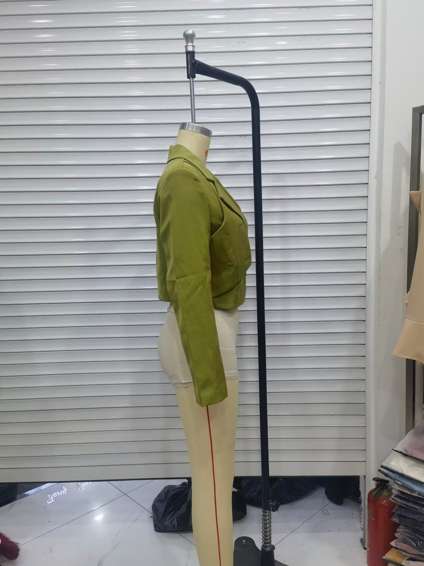 Spring Autumn Short Green Blazer Goddess High Grade Casual Spring Small