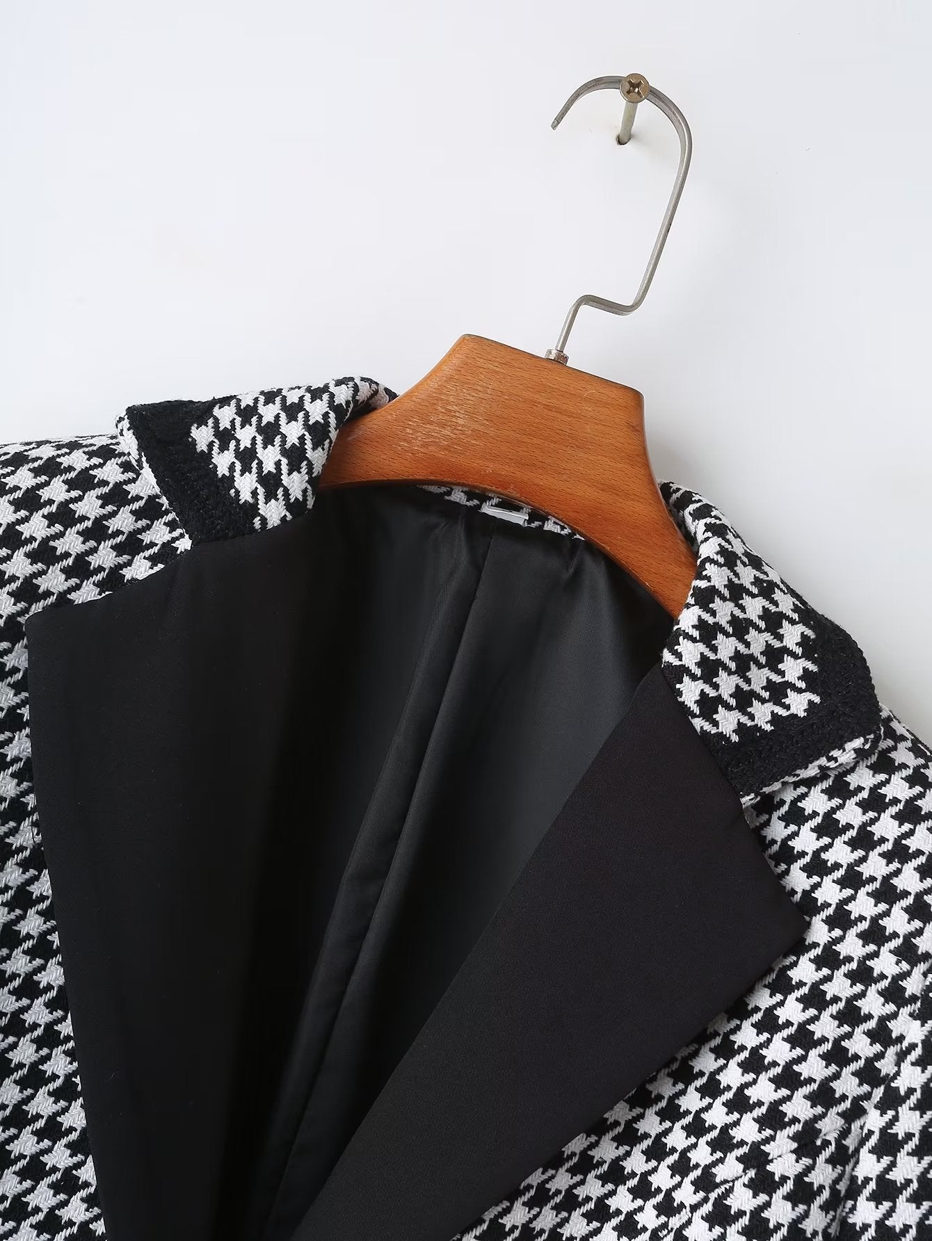 Autumn Women Clothing Classic Check Pattren All Match Short Office Short Coat