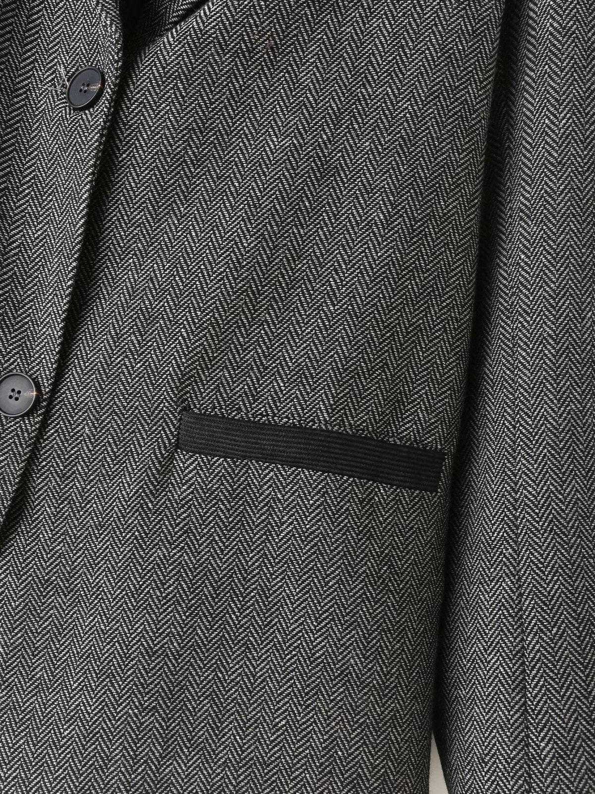 Autumn Women Herringbone Oblique Solid Color Loose Blazer Women