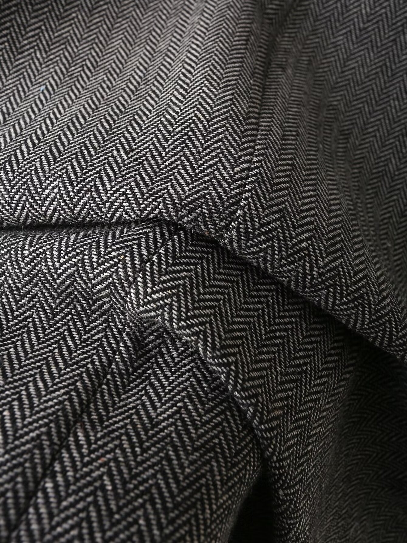 Autumn Women Herringbone Oblique Solid Color Loose Blazer Women