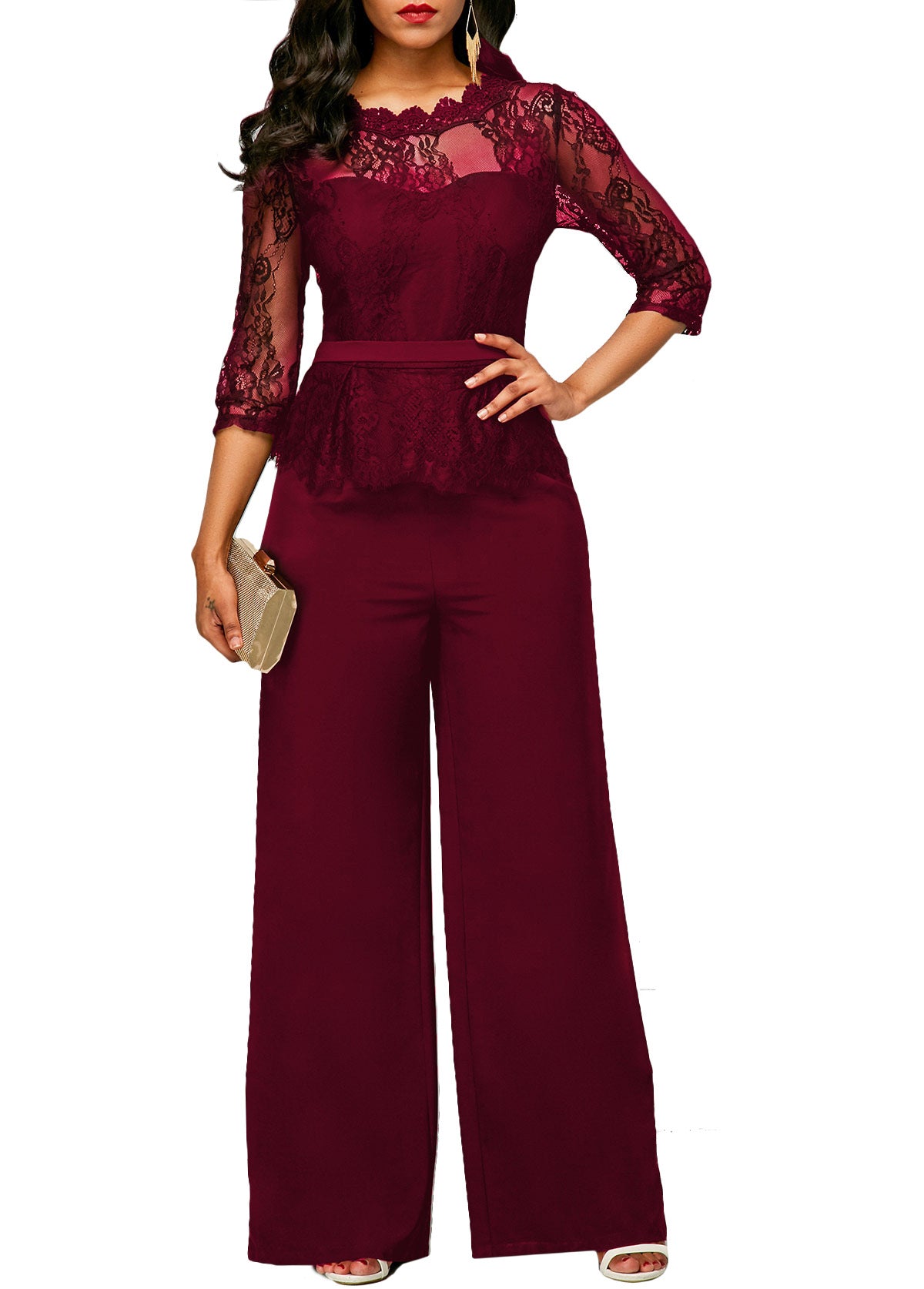 Summer Women Clothing Dunhuang Sexy Lace Jumpsuit