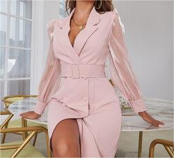 Organza Sleeve Blazer Women Autumn Clothing Coat Women Casual Small Suit