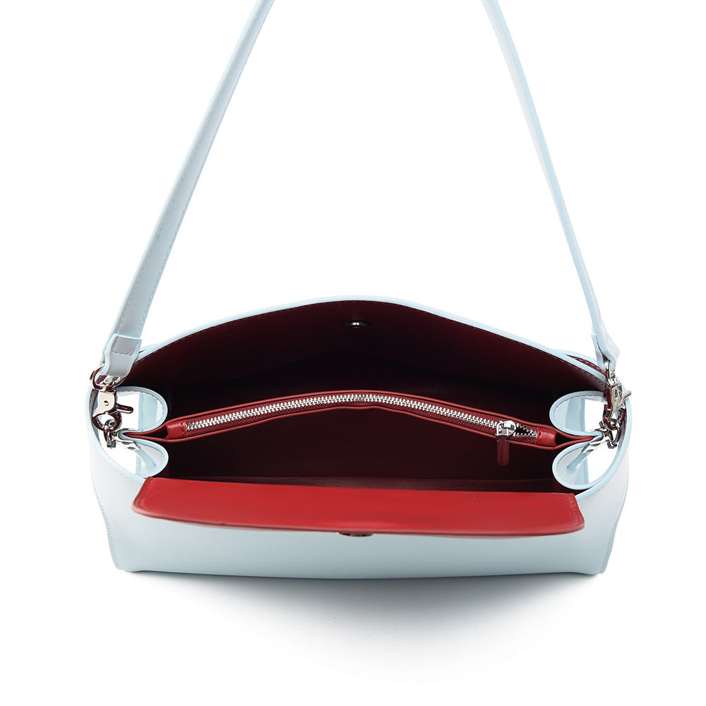 Simple Shoulder Bag High Sense Ladies Underarm Bag Loose Soft Leather Large Capacity Office Bag Women