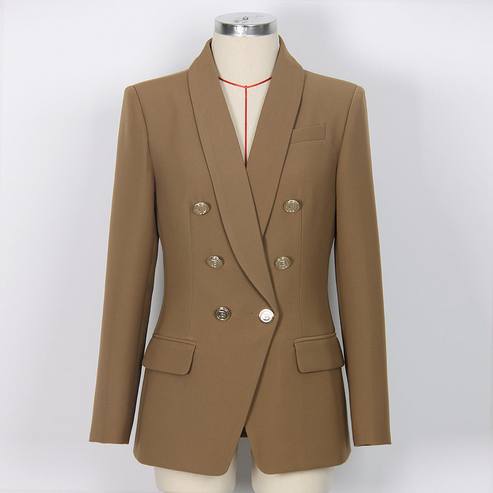 Spring Autumn Advanced Women Blazer Classic Green Collar Blazer High Quality