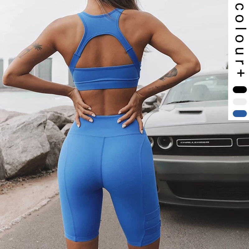 Yoga Wear Suit Women Workout Bra Breathable Sports Shorts Women Quick-Drying Yoga Pants