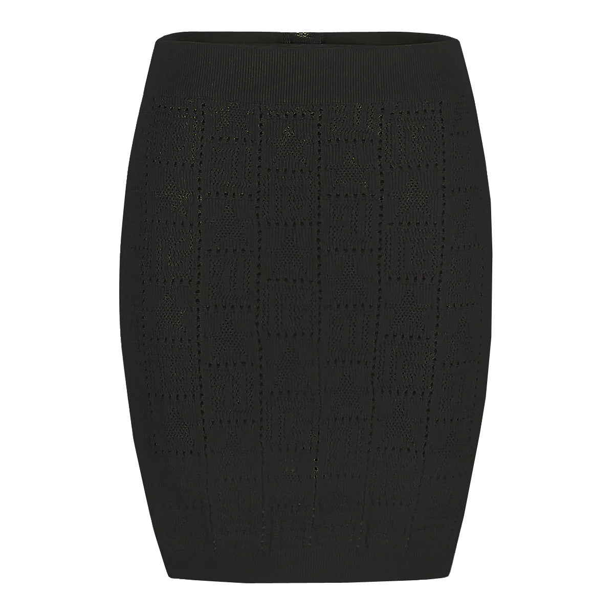 Summer Women Classic Knitted Skirt Simple Internet Celebrity Popular All Matching Woolen Skirt