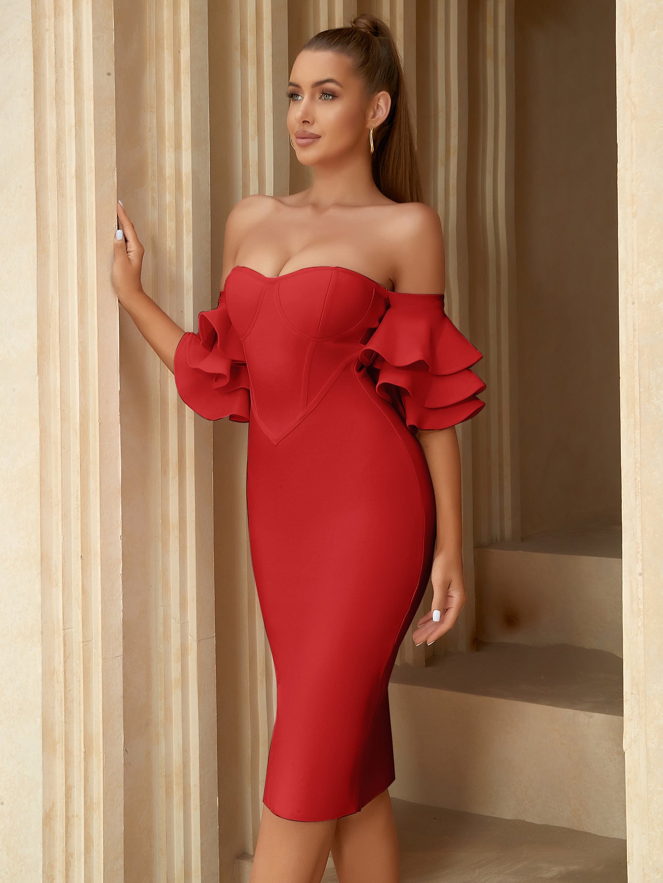 Bandage Dress Elegant Sexy Party Annual Party Party Evening Dress Bridesmaid Dress