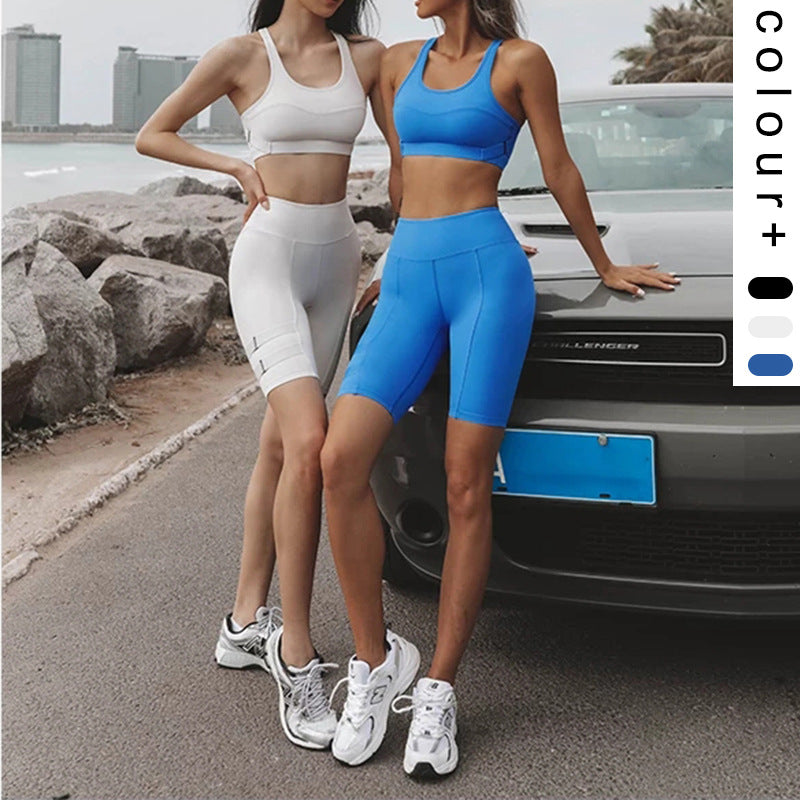 Yoga Wear Suit Women Workout Bra Breathable Sports Shorts Women Quick-Drying Yoga Pants