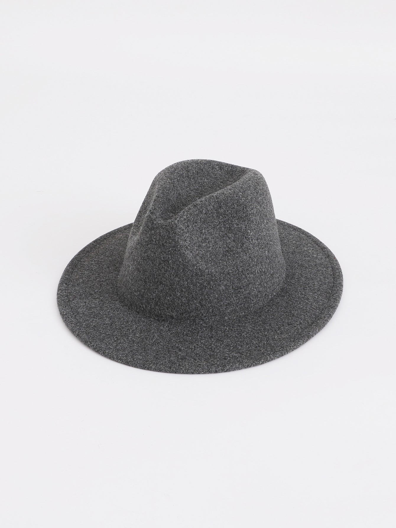 Black Wool Flat Brim Top Hat Women Autumn Winter Retro British Holiday Vacation Western Denim Hat