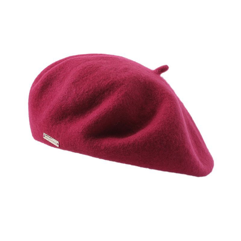 Autumn Winter Colors Available Wool Beret British Casual Season Warm Thickened Solid Color All Matching Hat