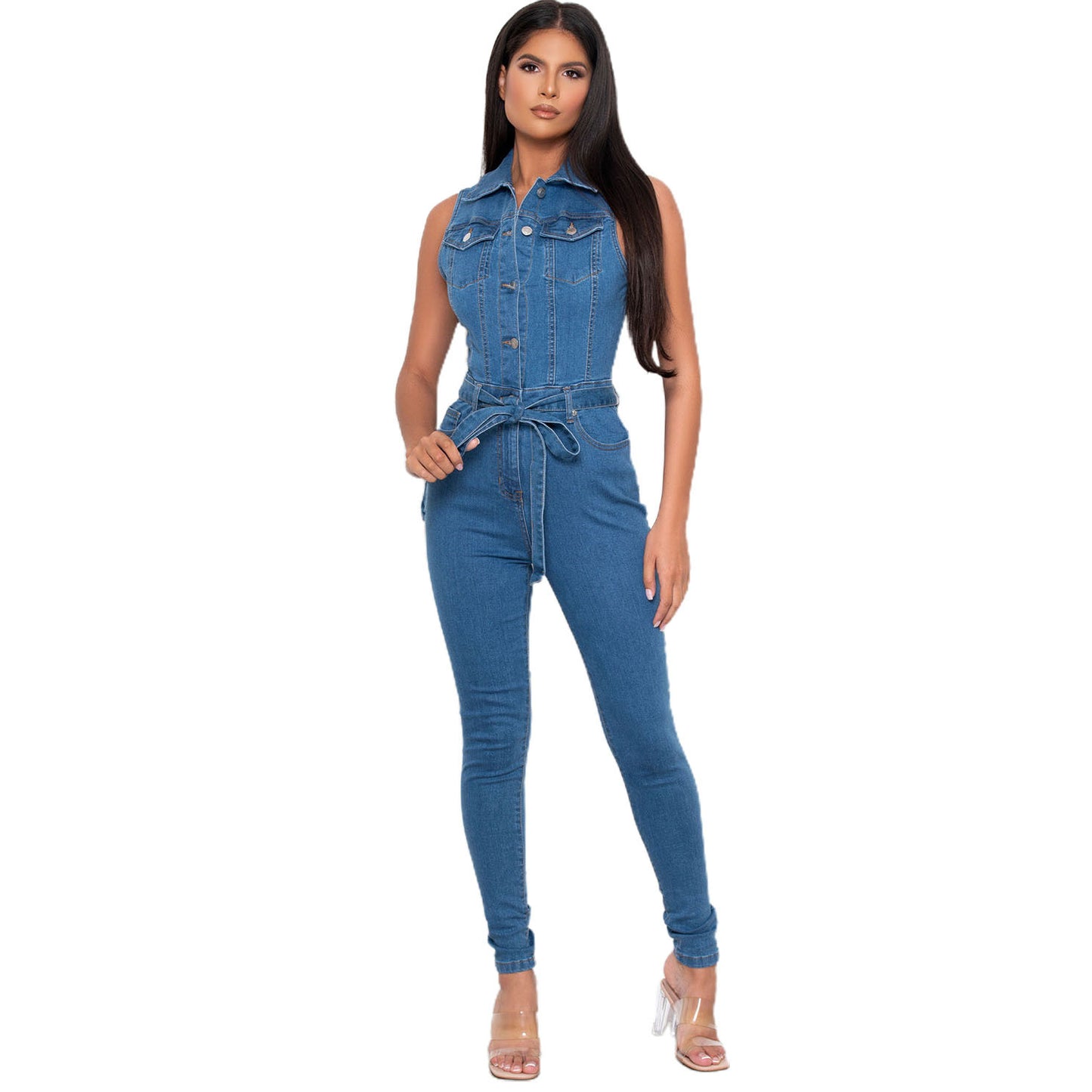 ' Women Denim Slim Fit Slimming Jumpsuit Jeans