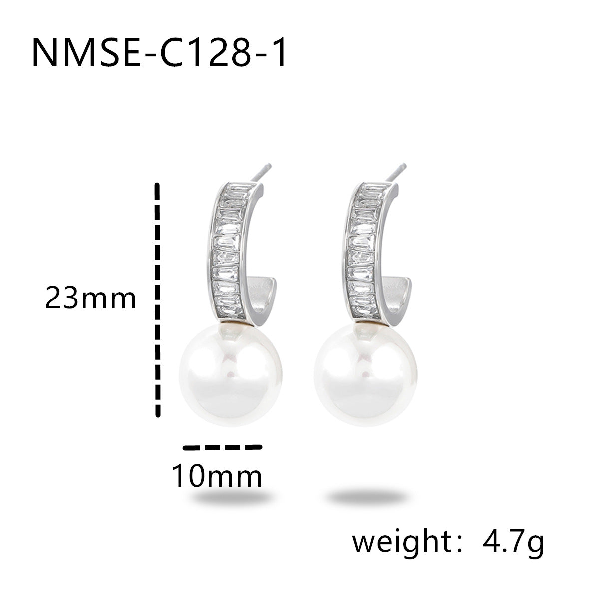 Pearl Stainless Steel Earrings Special Interest All Matching Titanium Steel Women Accessories