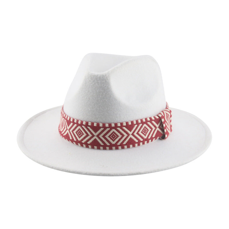 [Minimum order quantity is 2 pieces]Felt Cap Hat Top Hat Webbing Hat Autumn Winter Men Women Cowboy Hat