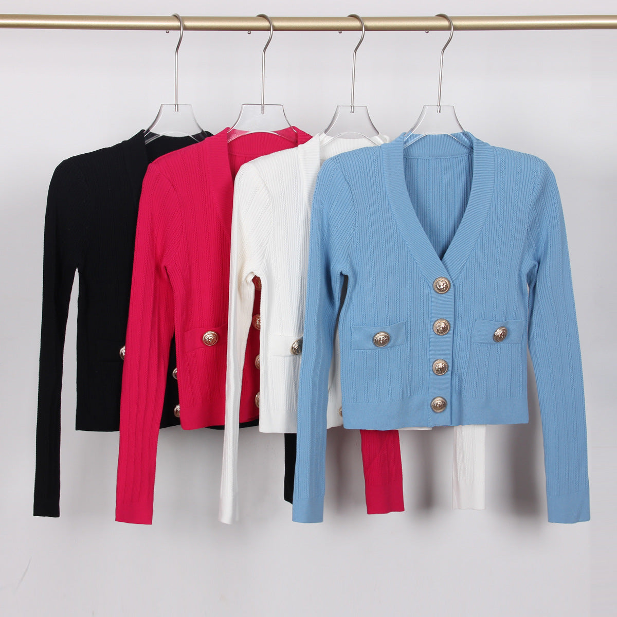 Spring Autumn Women Sweater Cardigan Classic High Quality Jacket Knitwear