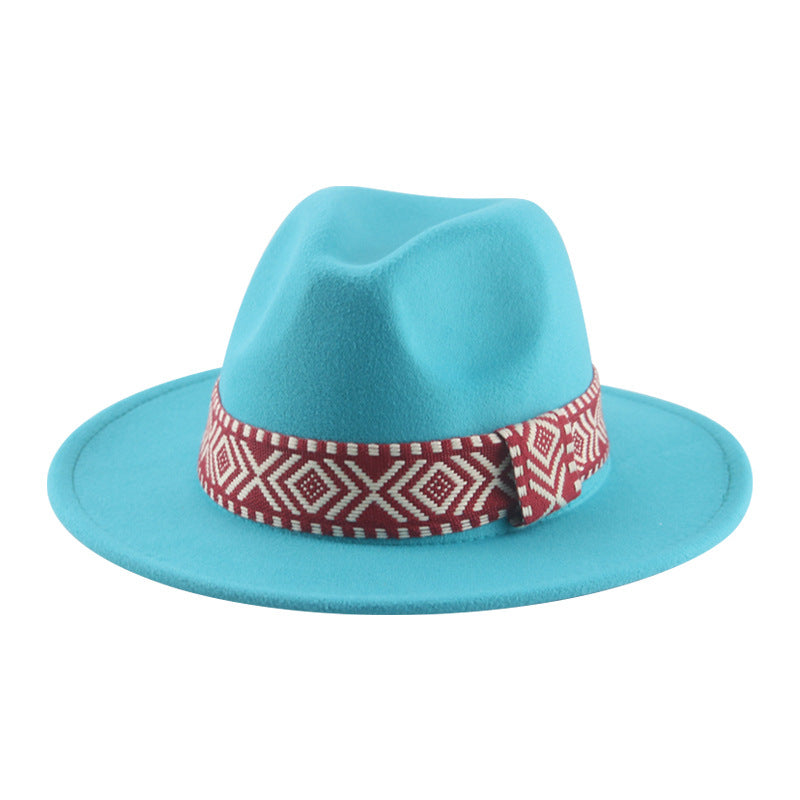 [Minimum order quantity is 2 pieces]Felt Cap Hat Top Hat Webbing Hat Autumn Winter Men Women Cowboy Hat