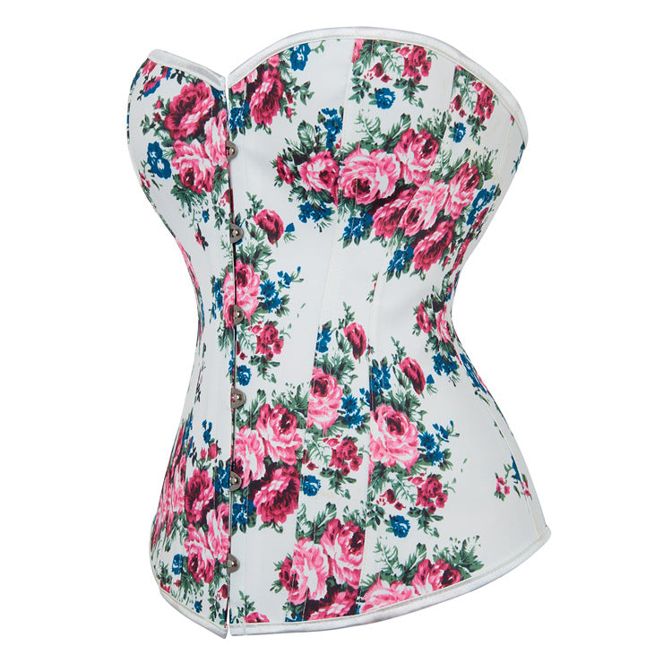 Rose Pattern Belly Shaping Corset Sexy Corset