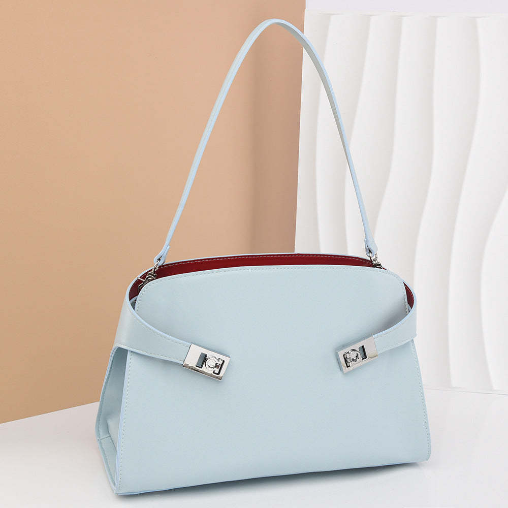 Simple Shoulder Bag High Sense Ladies Underarm Bag Loose Soft Leather Large Capacity Office Bag Women