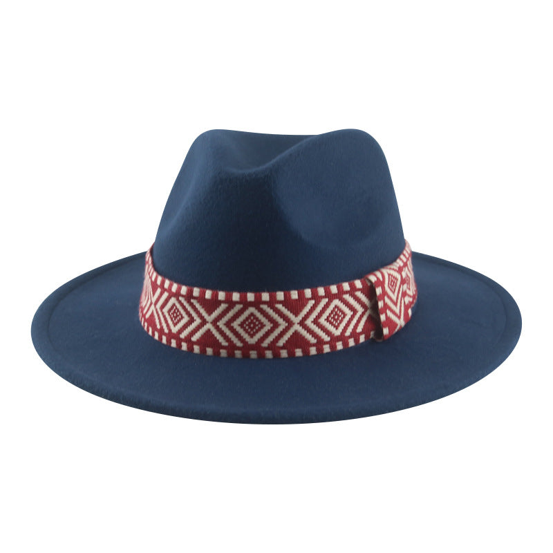 [Minimum order quantity is 2 pieces]Felt Cap Hat Top Hat Webbing Hat Autumn Winter Men Women Cowboy Hat