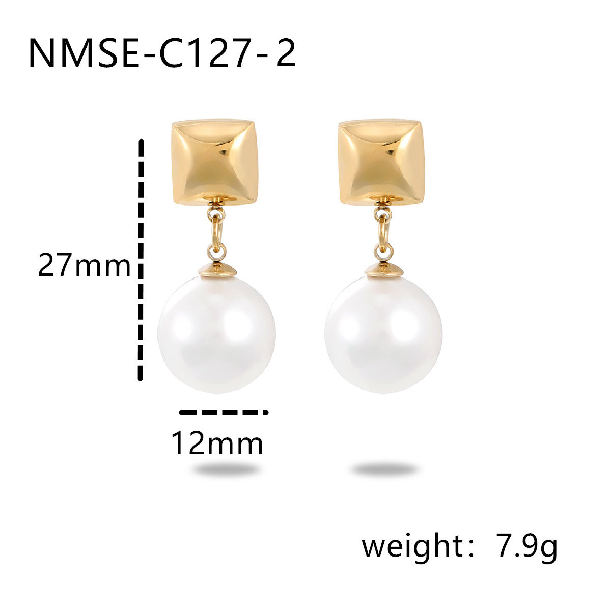 Pearl Stainless Steel Earrings Special Interest All Matching Titanium Steel Women Accessories