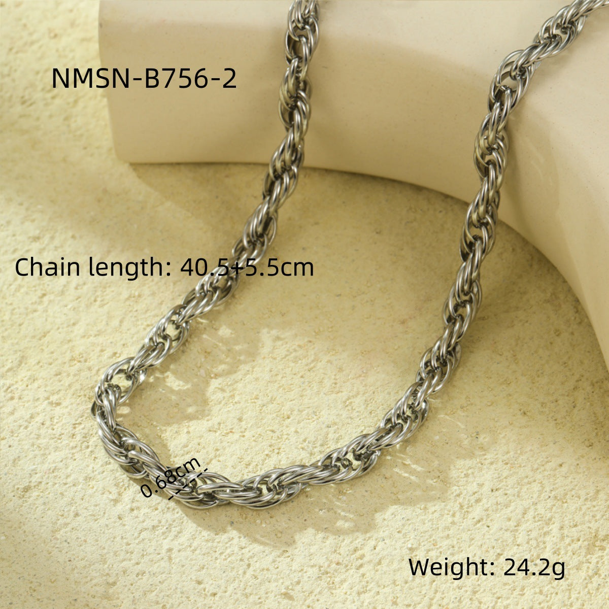 All Match Stainless Steel Twist Necklace Winding Niche High Grade Design Titanium Steel Clavicle Chain Necklace Accessories