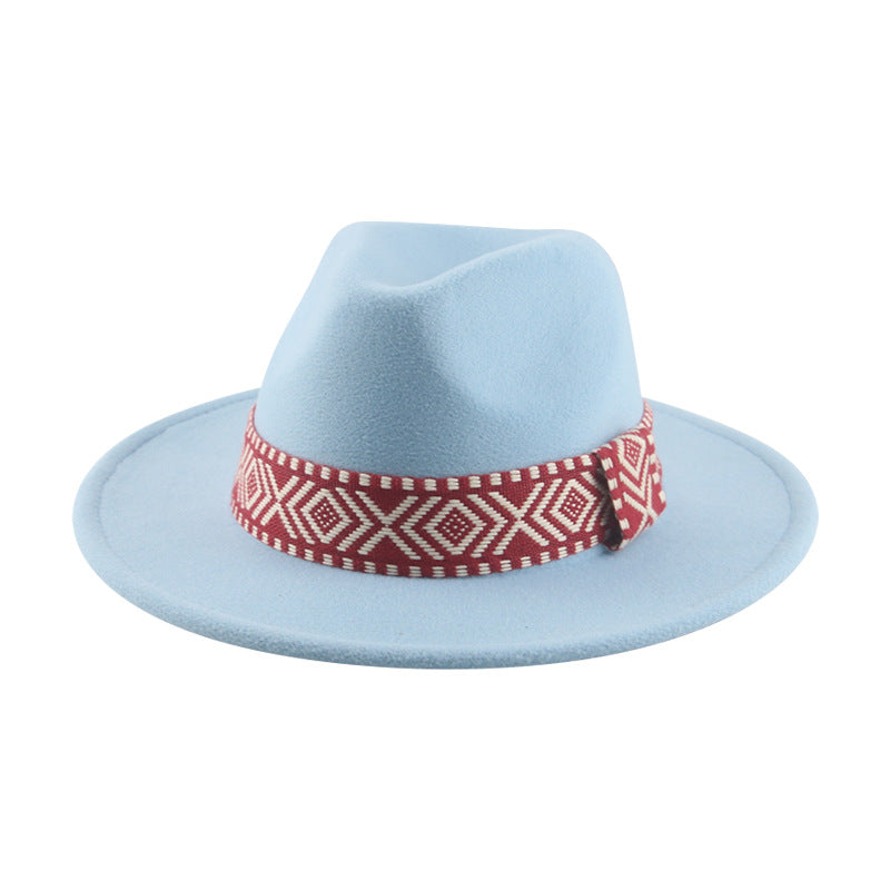 [Minimum order quantity is 2 pieces]Felt Cap Hat Top Hat Webbing Hat Autumn Winter Men Women Cowboy Hat