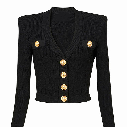 Spring Autumn Women Sweater Cardigan Classic Jacket Knitwear