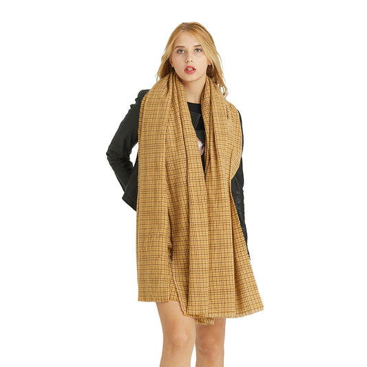 Autumn Winter Cashmere Plaid Scarf Couple Scarf Thickened Shawl