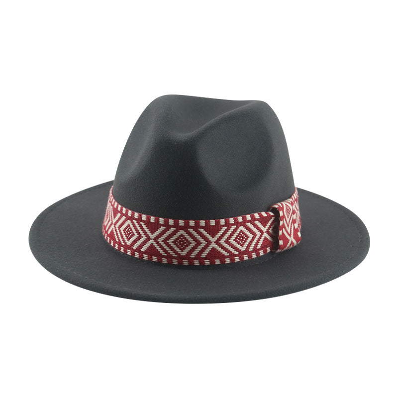 [Minimum order quantity is 2 pieces]Felt Cap Hat Top Hat Webbing Hat Autumn Winter Men Women Cowboy Hat