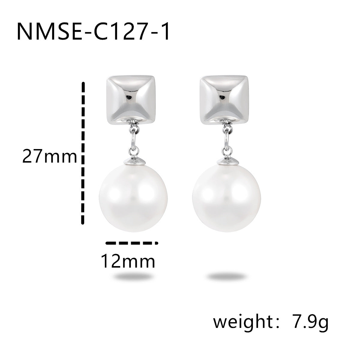 Pearl Stainless Steel Earrings Special Interest All Matching Titanium Steel Women Accessories