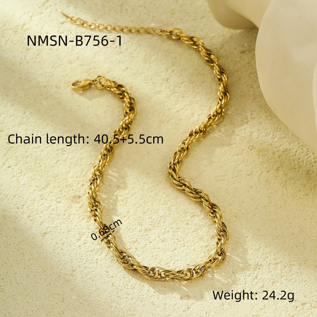 All Match Stainless Steel Twist Necklace Winding Niche High Grade Design Titanium Steel Clavicle Chain Necklace Accessories