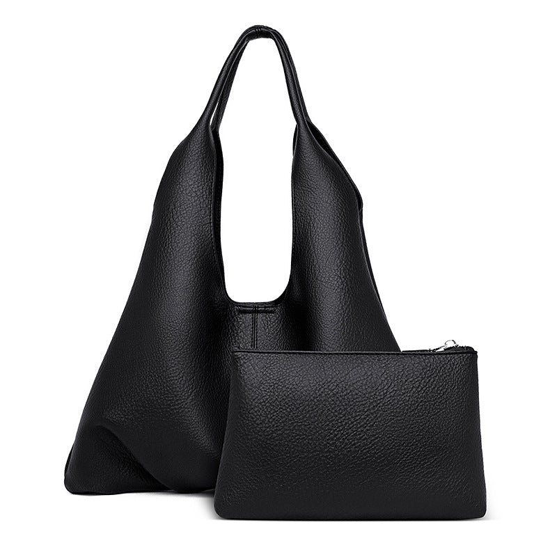 Shoulder Tote Bag for Women Simple Soft Leather Shoulder Bag Office Large Capacity Composite Bags Women