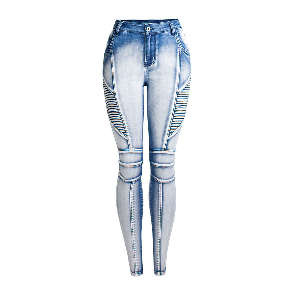 Women Clothing Slim Fit Stretch Slimming Women Denim Pencil Pants Skinny Pants  Style