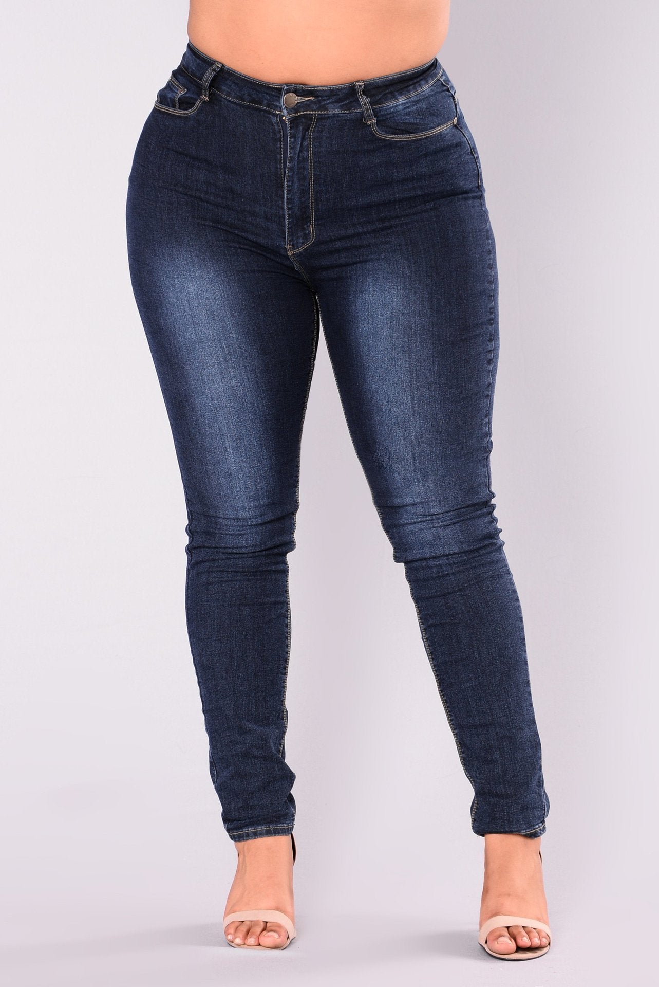 Plus Size Women  Clothing  High Waist Stretch Slim  Women  Denim Skinny Pants