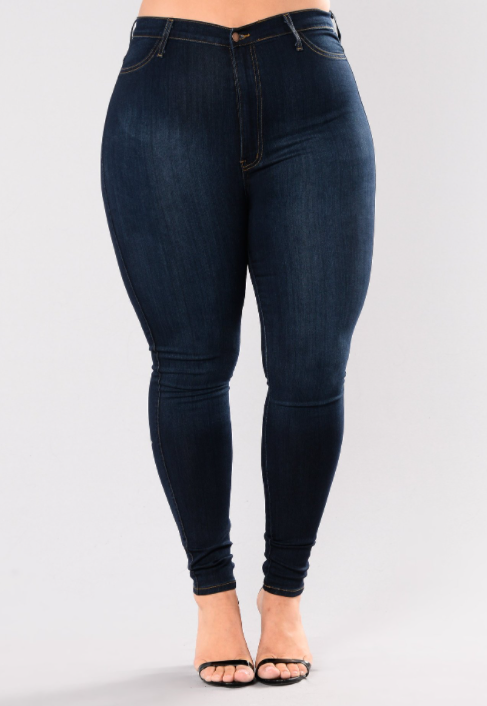 Plus Size Women  Clothing  High Waist Stretch Slim  Women  Denim Skinny Pants