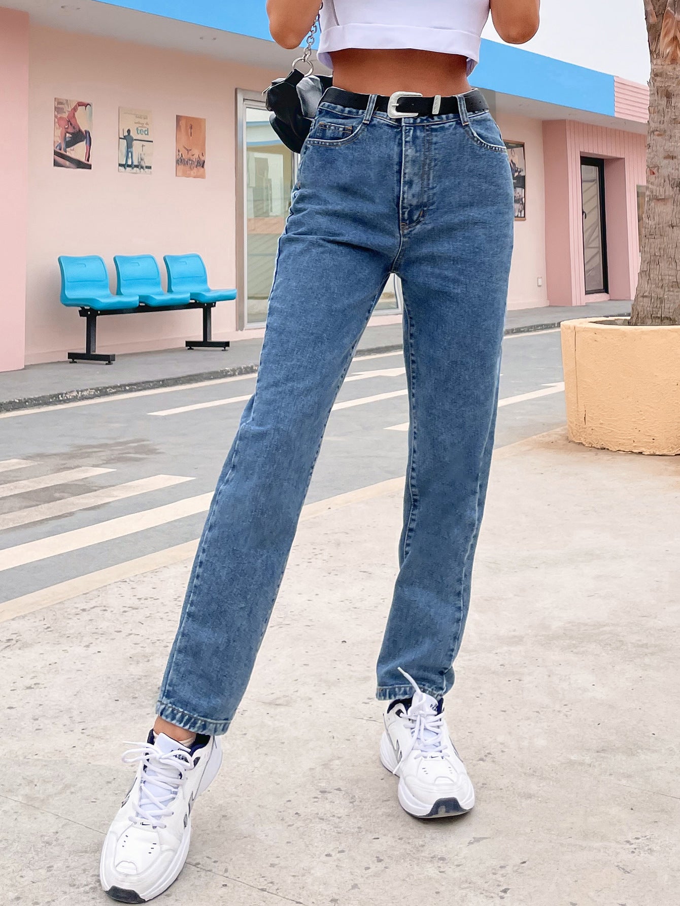 High Waist Jeans Women Spring Summer Loose Slimming Draping Wide Leg Pants Long Pants