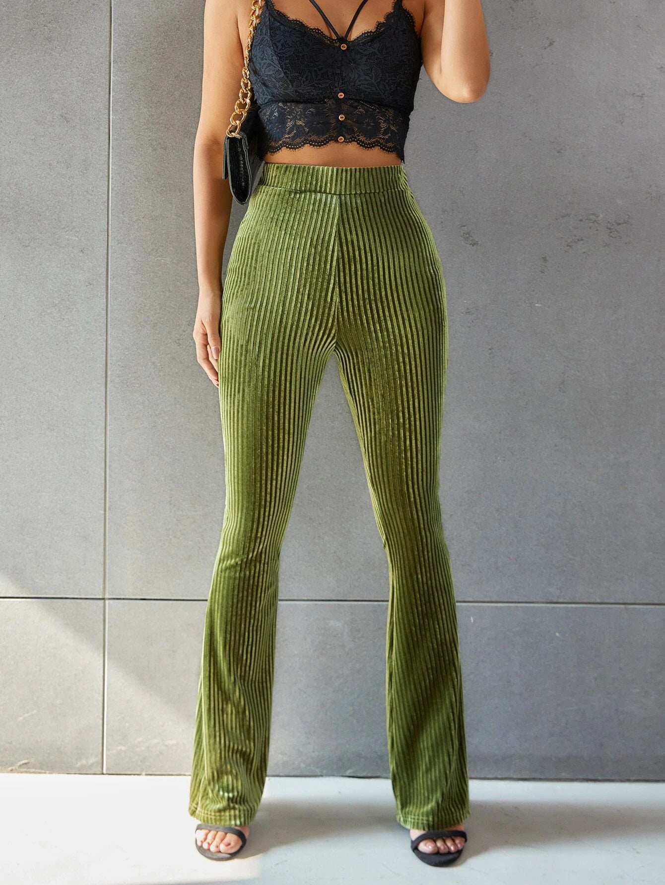 Women Clothing Spring New Arrival Solid Color Stretch Street Casual Pants Slim Fit All-Matching Trousers