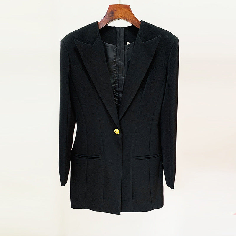 Goods Stars S Zipper Slim Fit One Button Suit  Dress